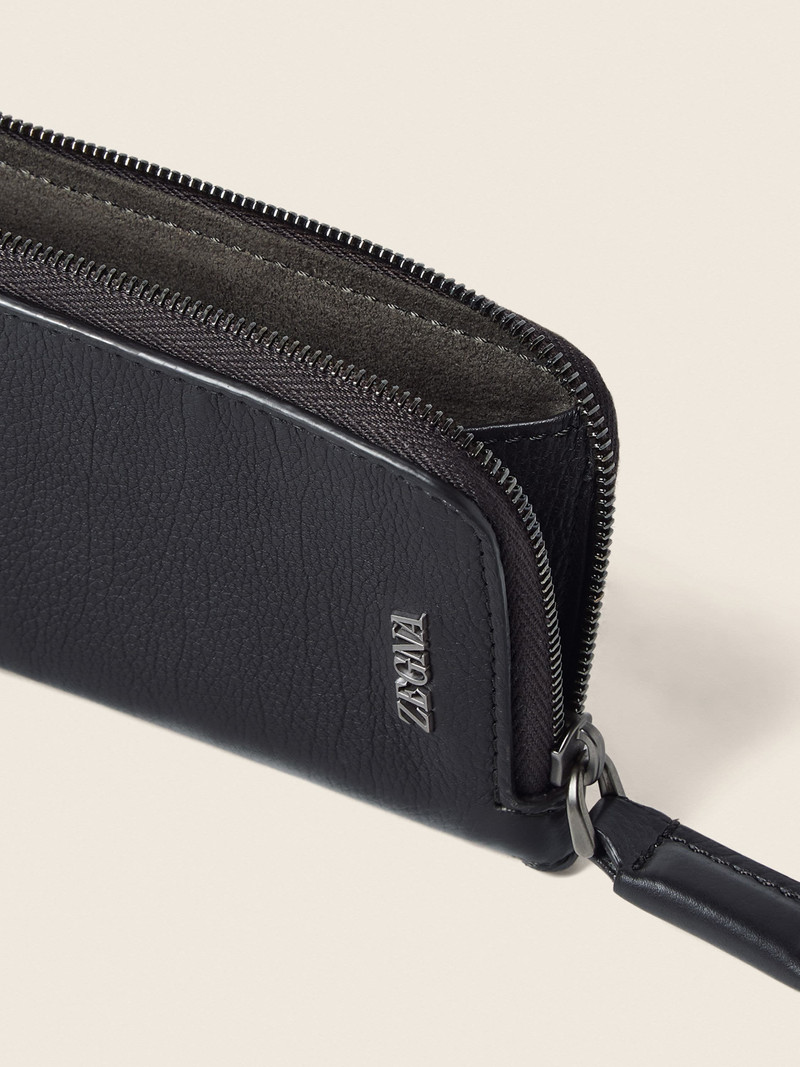ZEGNA DARK BLUE SECONDSKIN CARD CASE outlook