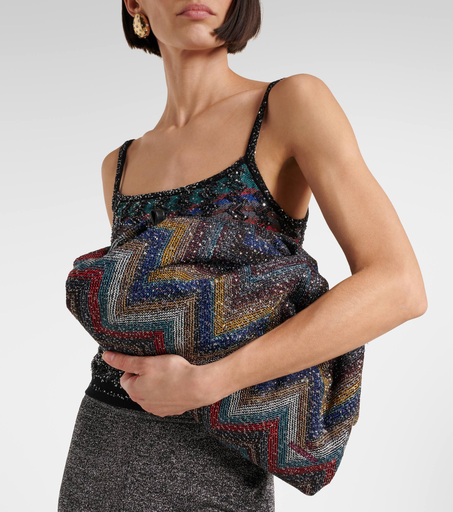 Zigzag Medium beaded shoulder bag - 6