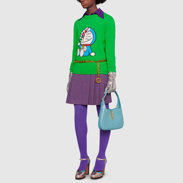 (WMNS) Gucci x Doraemon Wool Crewneck Sweater 'Green' 655654-XKBVZ-3319 - 2