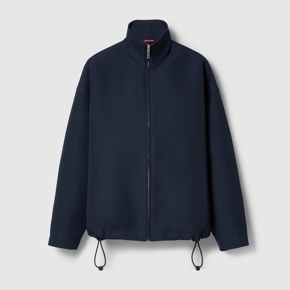 Acetate gabardine bomber jacket - 1