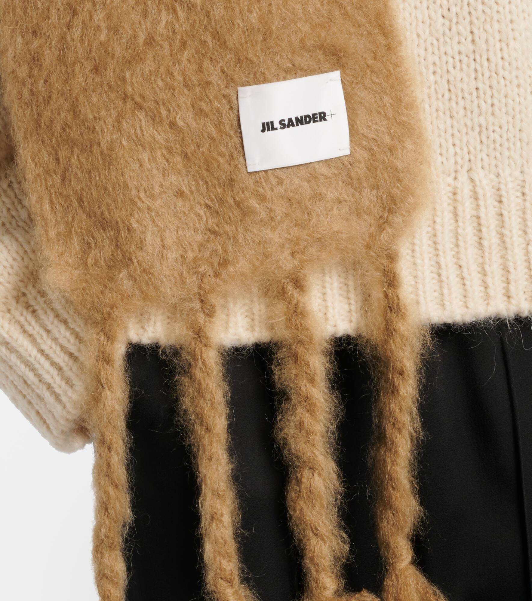 Logo mohair and wool-blend scarf - 3