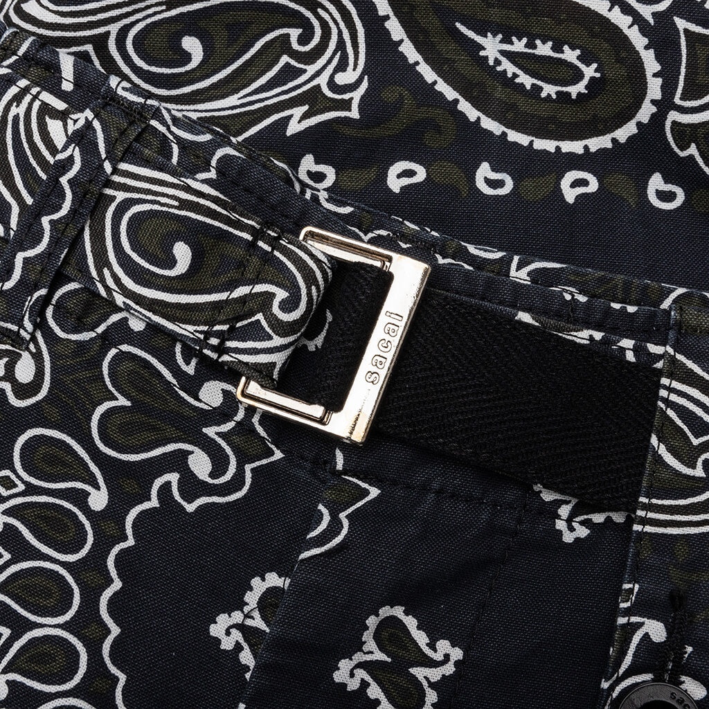 BANDANA PRINT PANTS - NAVY - 3