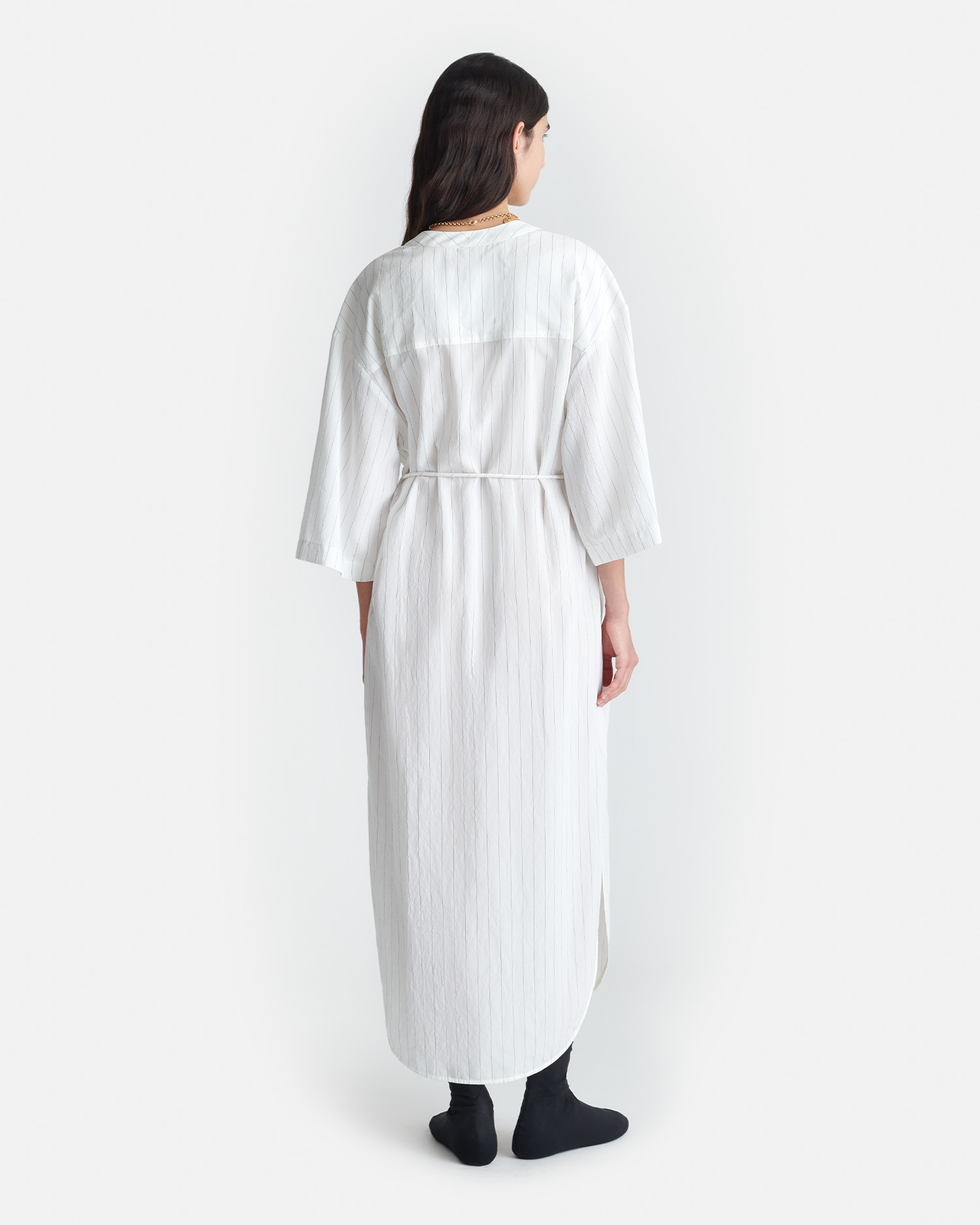 Striped Shirt Dress - 2