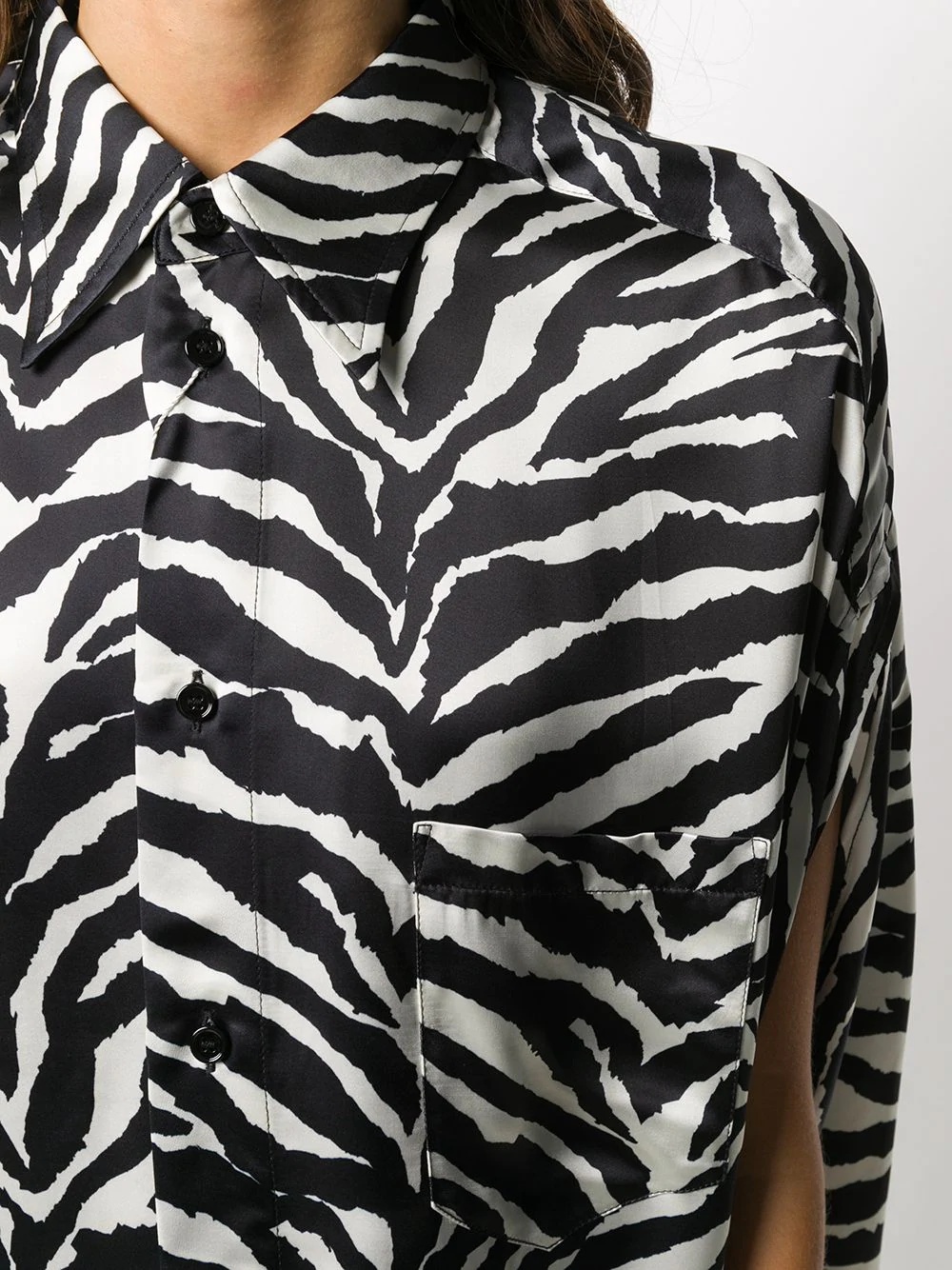 zebra-print sleeveless shirt - 5