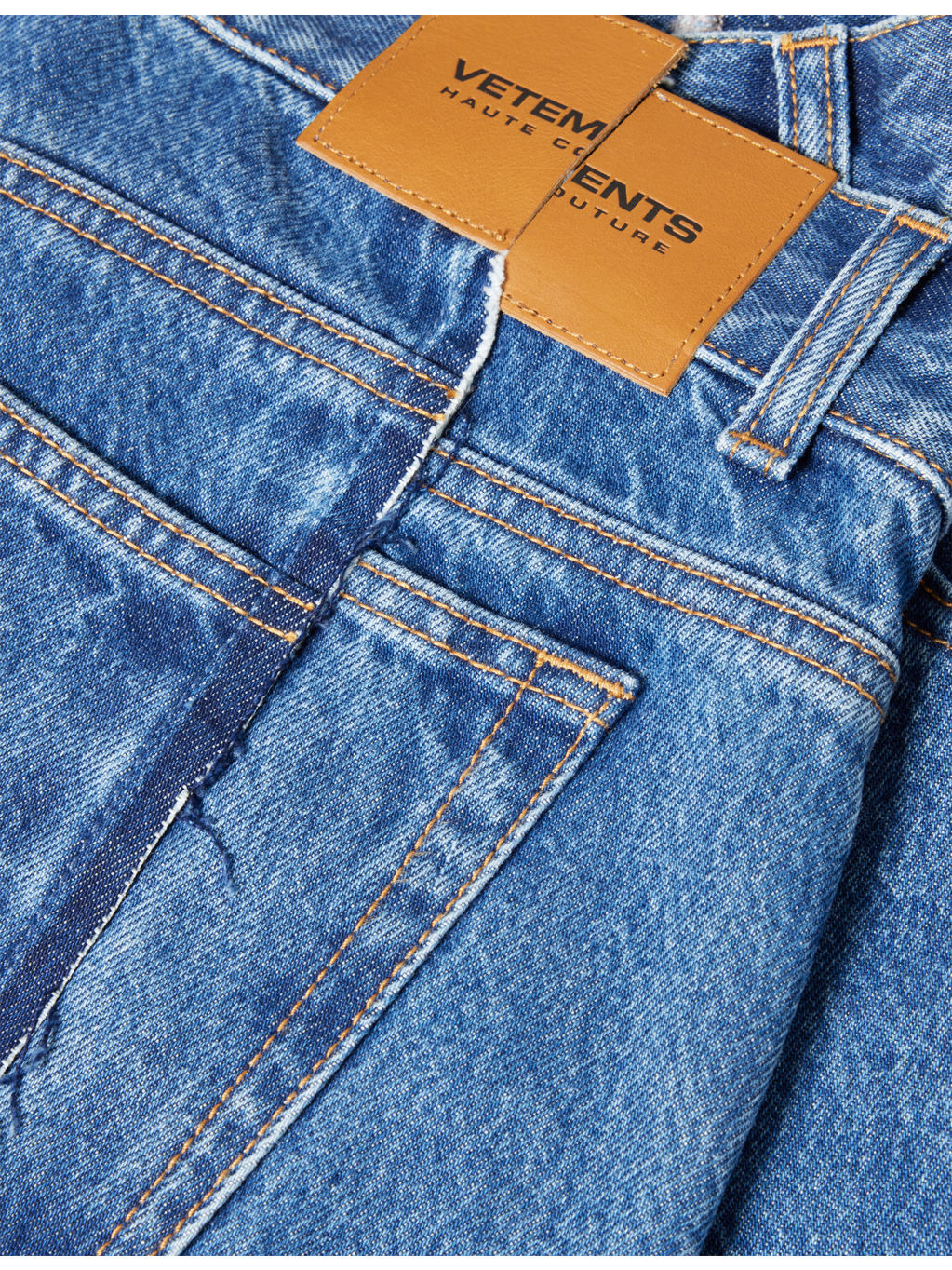 Cut Reconstructed Wide-Leg Denim Jeans - 6