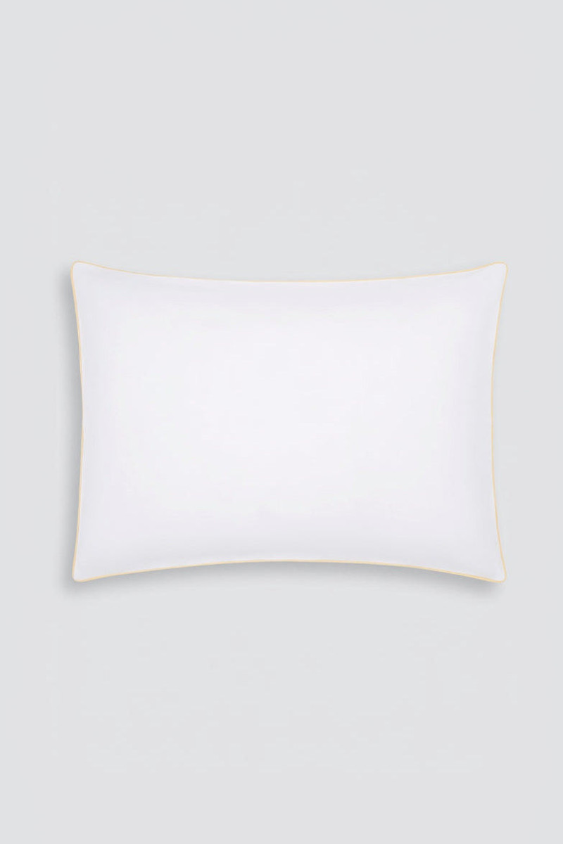 Giulia Pillow Slip in White & Yellow Cotton 1