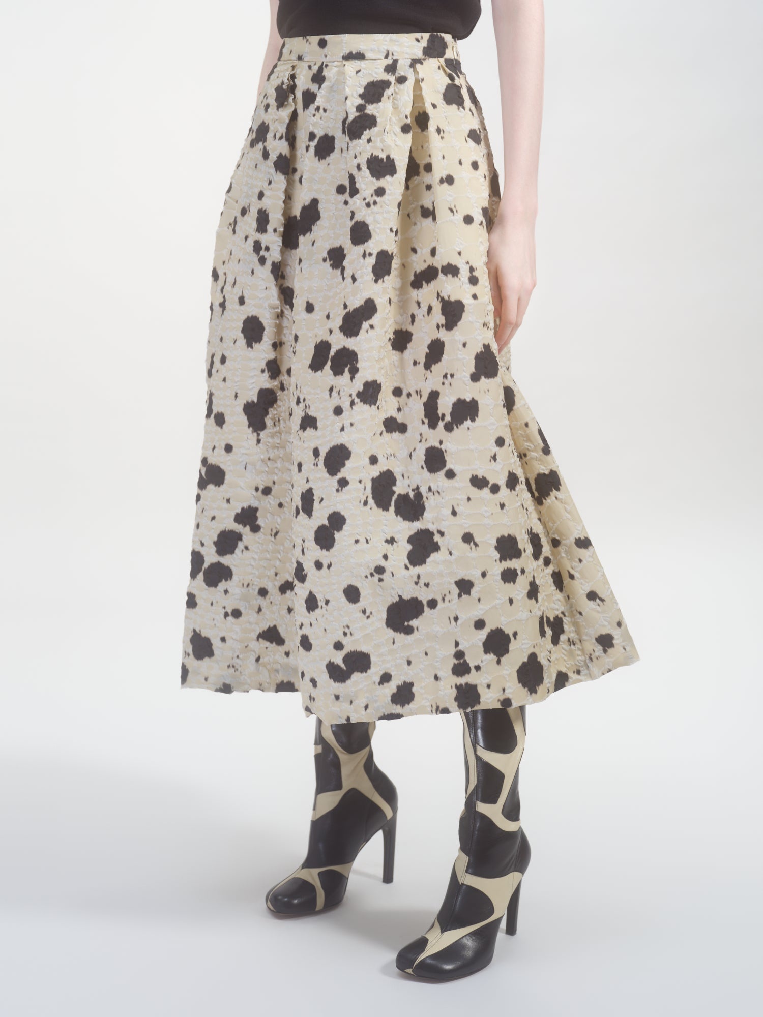 A-LINE PRINTED SKIRT - 6