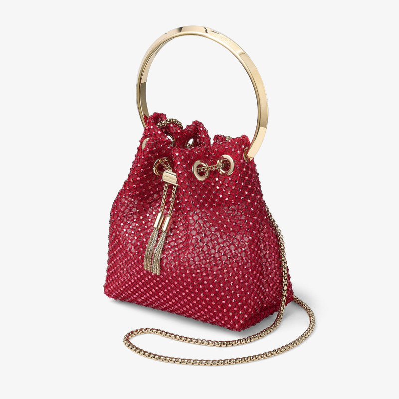 JIMMY CHOO Bon Bon
Red Crystal Mesh Satin Handbag outlook