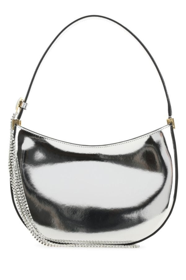 MAGDA BUTRYM WOMAN Silver Leather Medium Vesna Handbag - 1