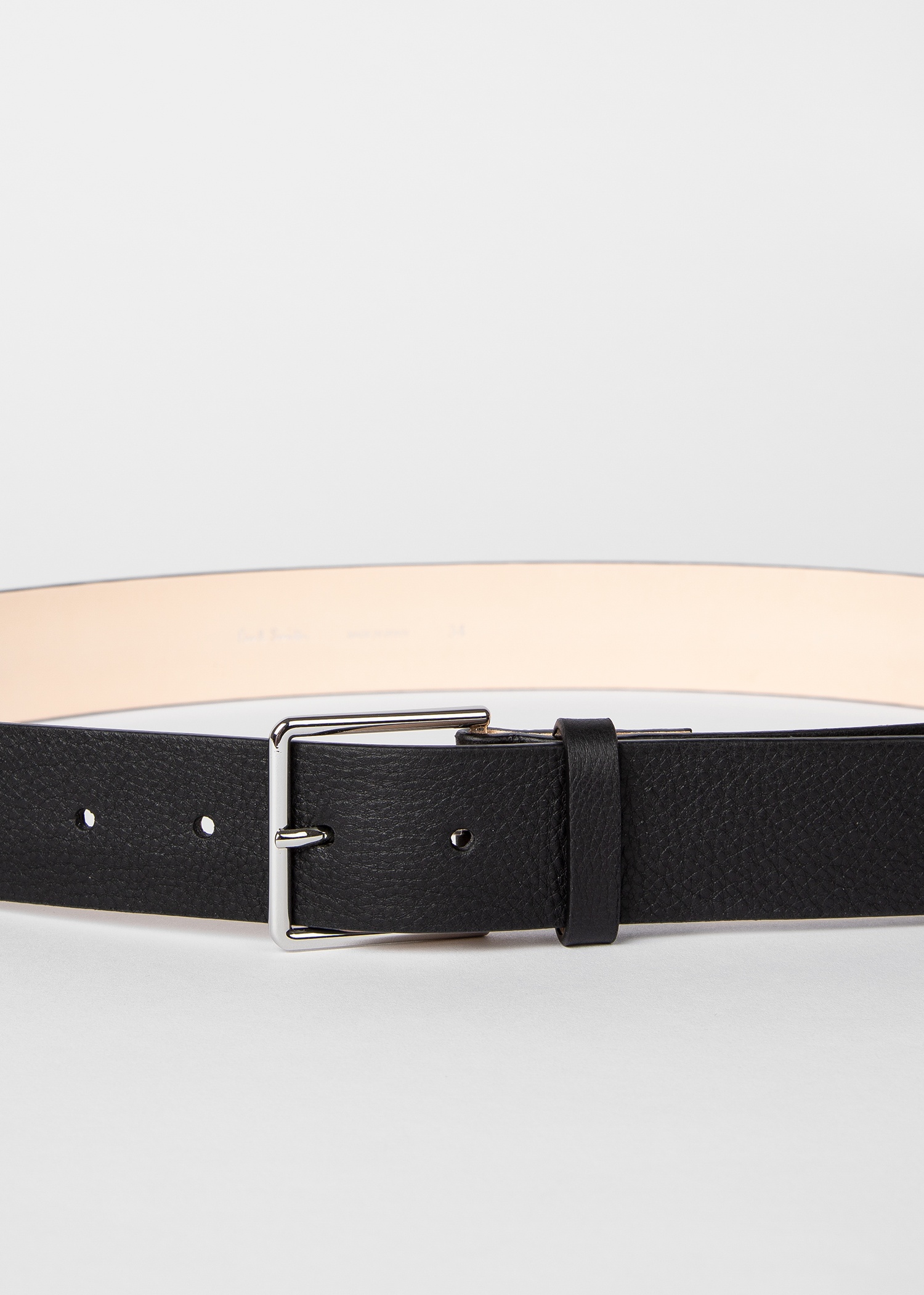 Grained Leather 'Signature Stripe' Belt - 4