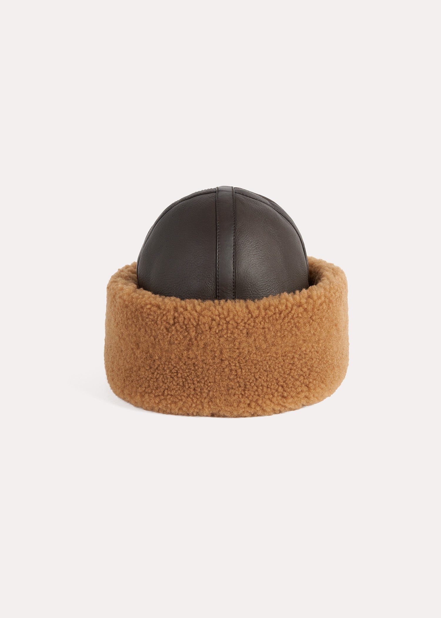 Shearling winter hat chocolate - 4