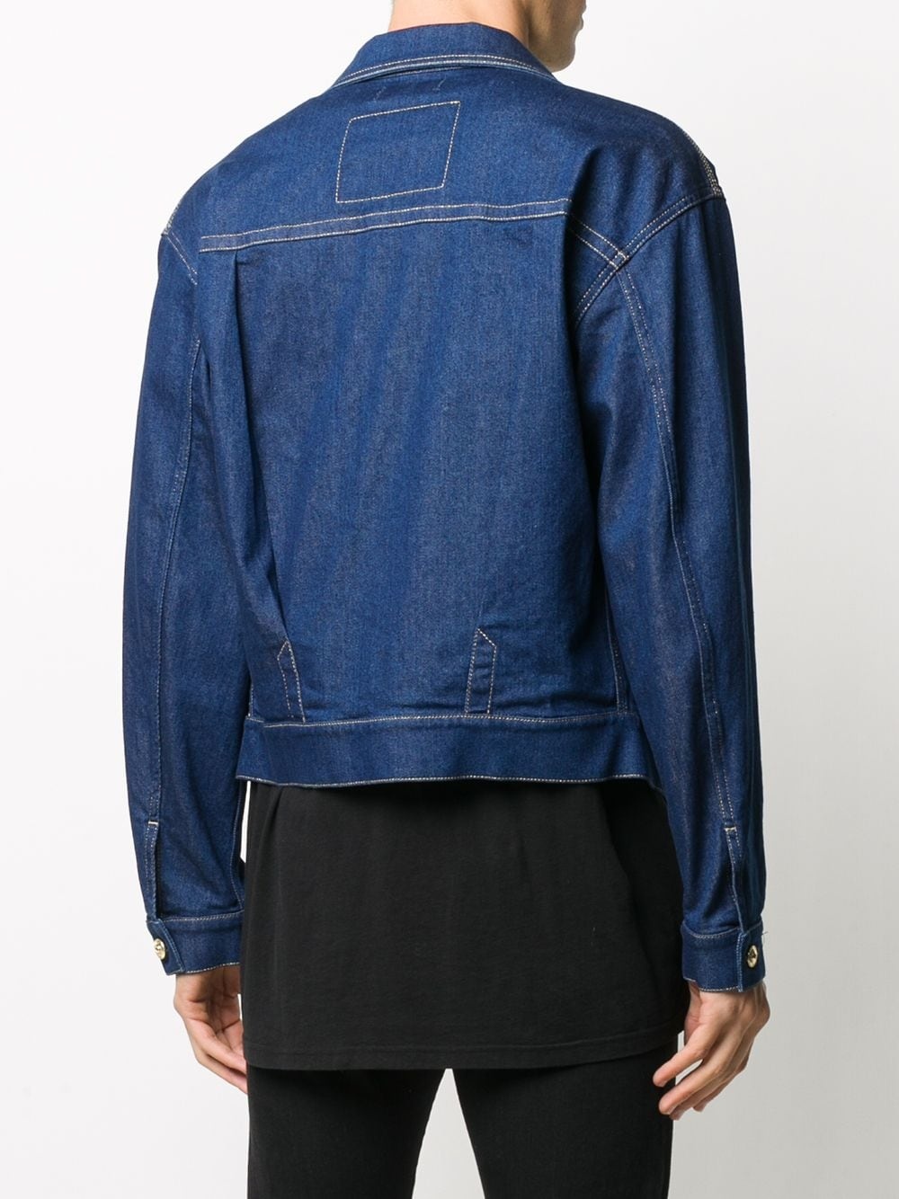 cropped denim jacket - 4