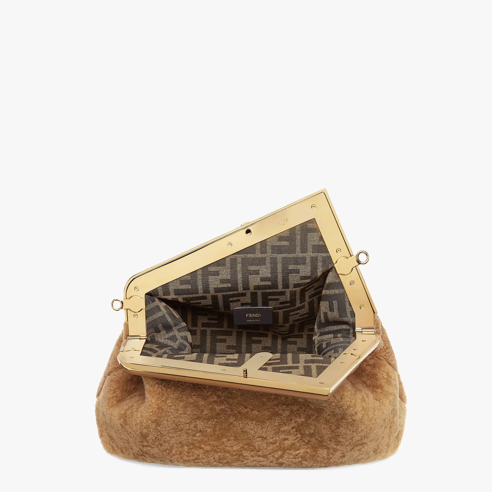 Beige sheepskin bag - 4