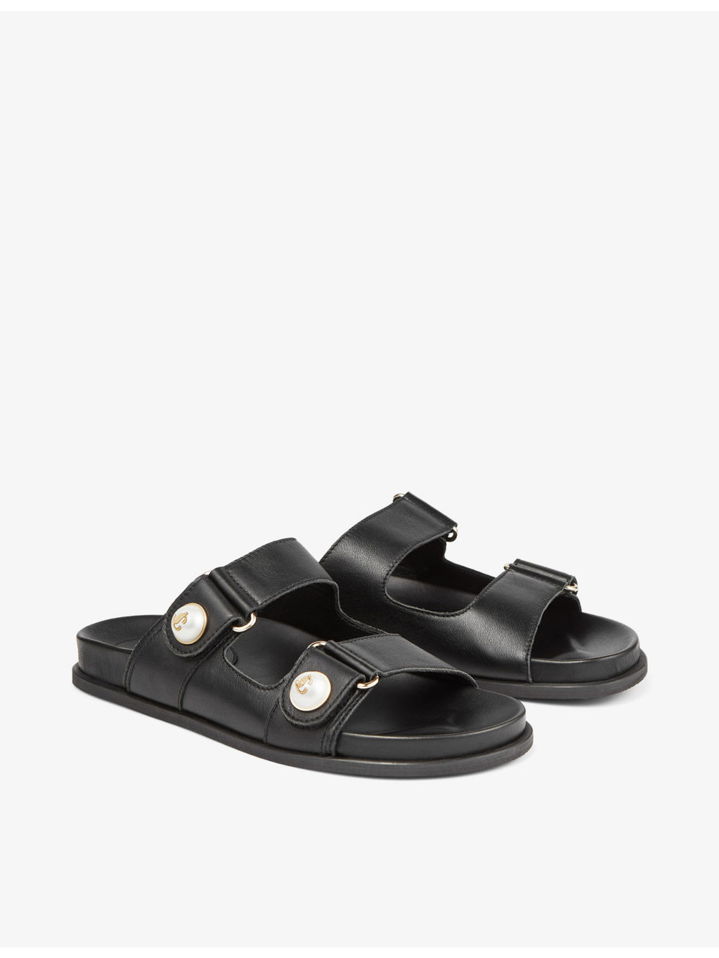 Fayence pearl-embellished leather sandals - 3