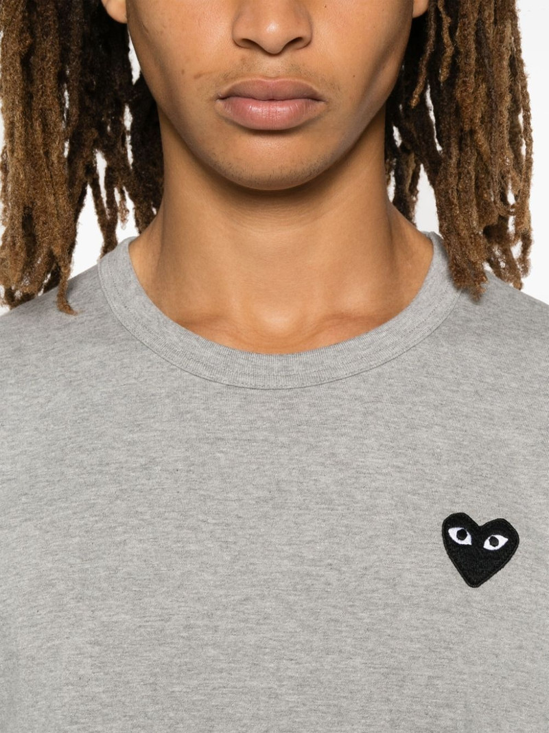 Comme des Garçons Play U T-Shirt Black Emblem Knit 5