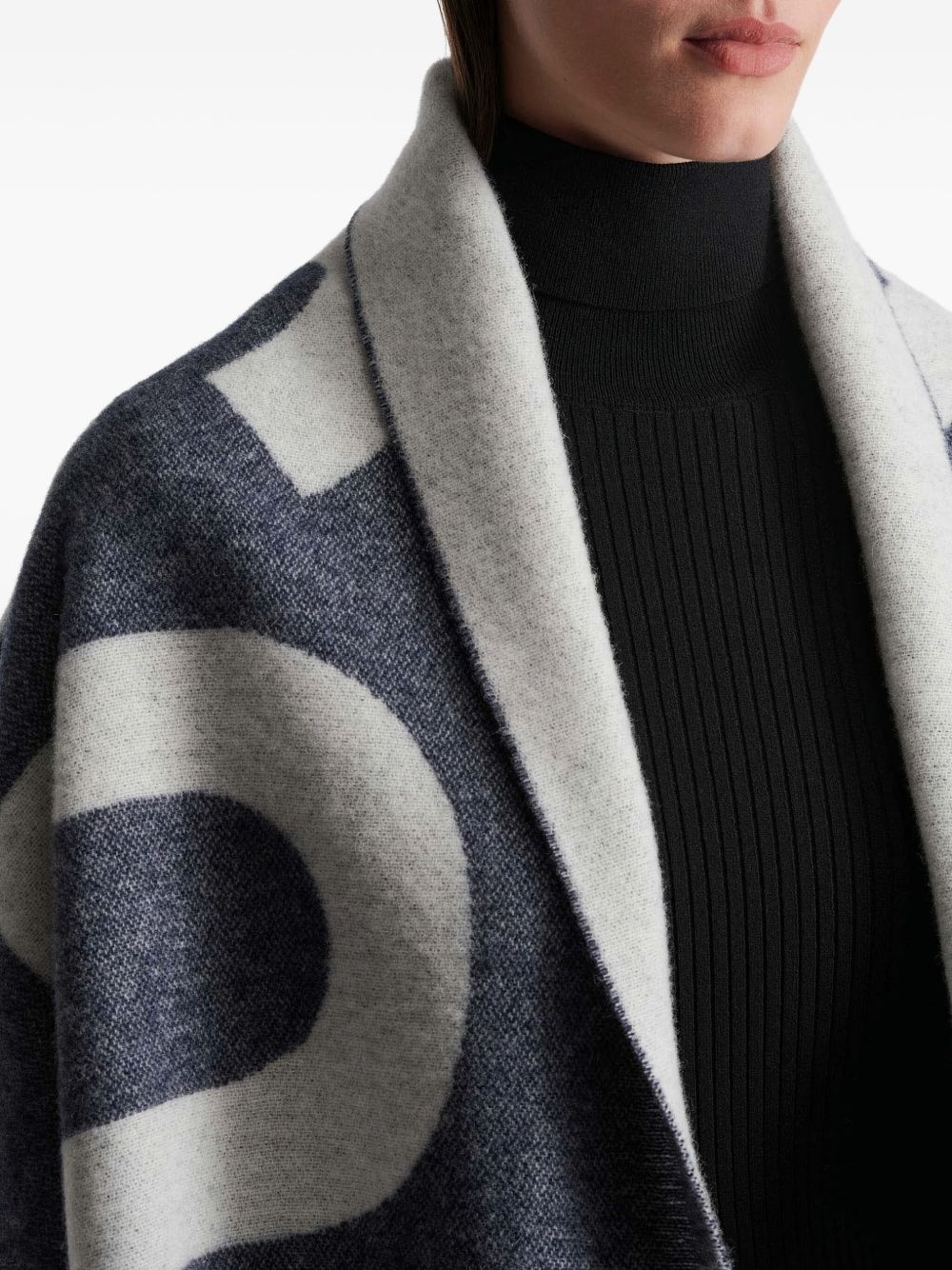 logo-jacquard scarf - 5