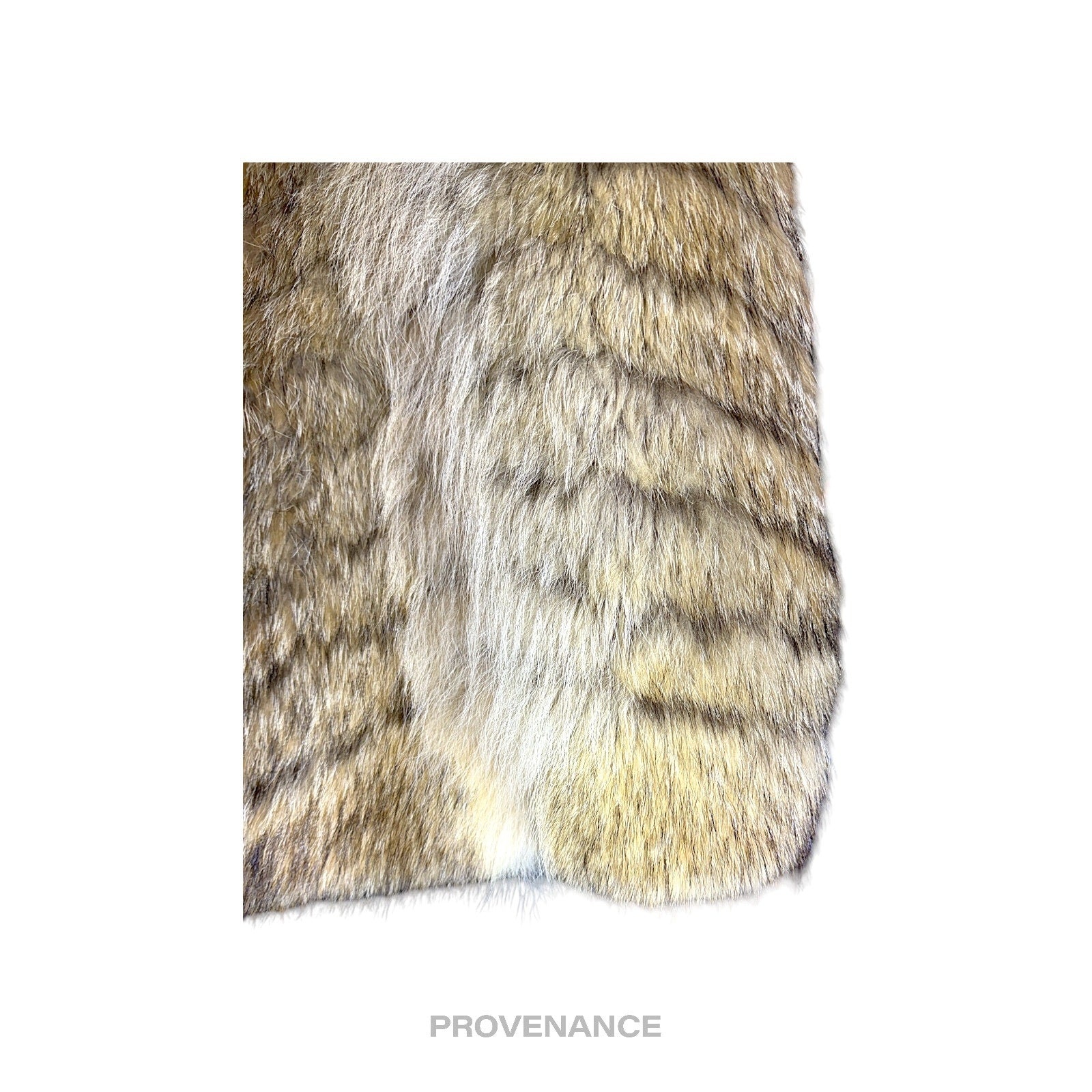 Coyote - Coyote Full-Length Fur Coat - Brown Herringbone - 12