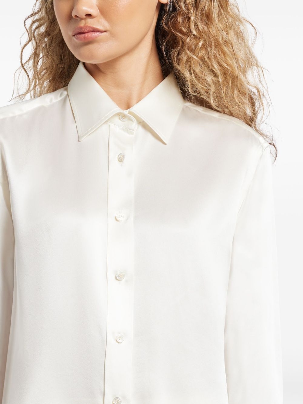 long-sleeve silk shirt - 5