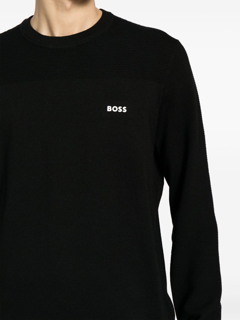 logo-print ribbed jumper - 5
