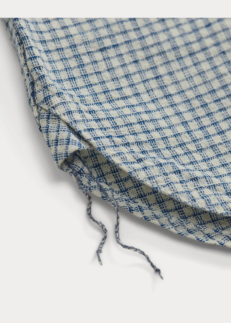 Checked Cotton-Linen Workshirt 3