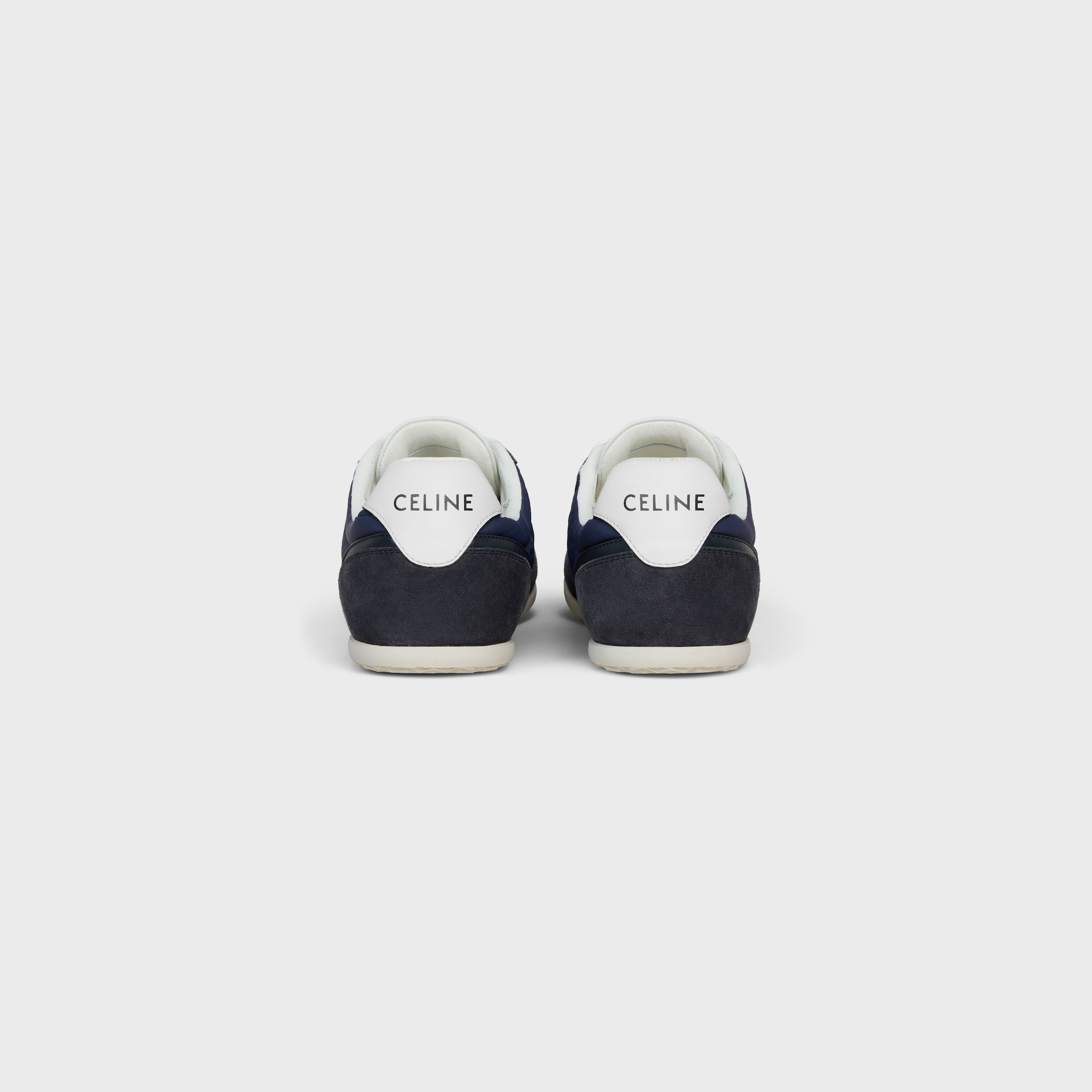CELINE JOGGER LOW LACE-UP SNEAKER WITH TRIOMPHE IN NYLON, SUEDE CALFSKIN AND CALFSKIN - 3