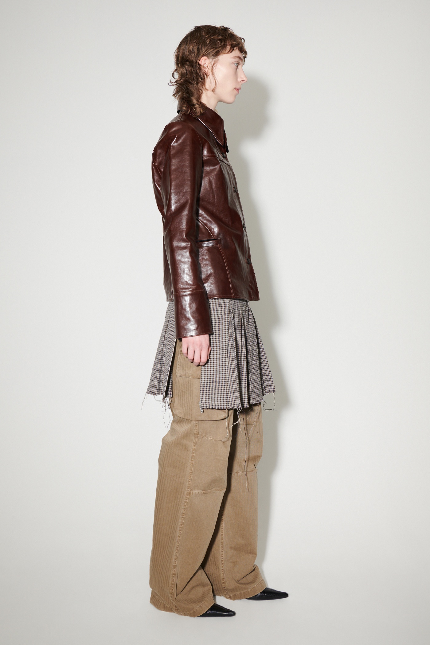 Verve Jacket True Dye Tuscan Brown Leather - 4