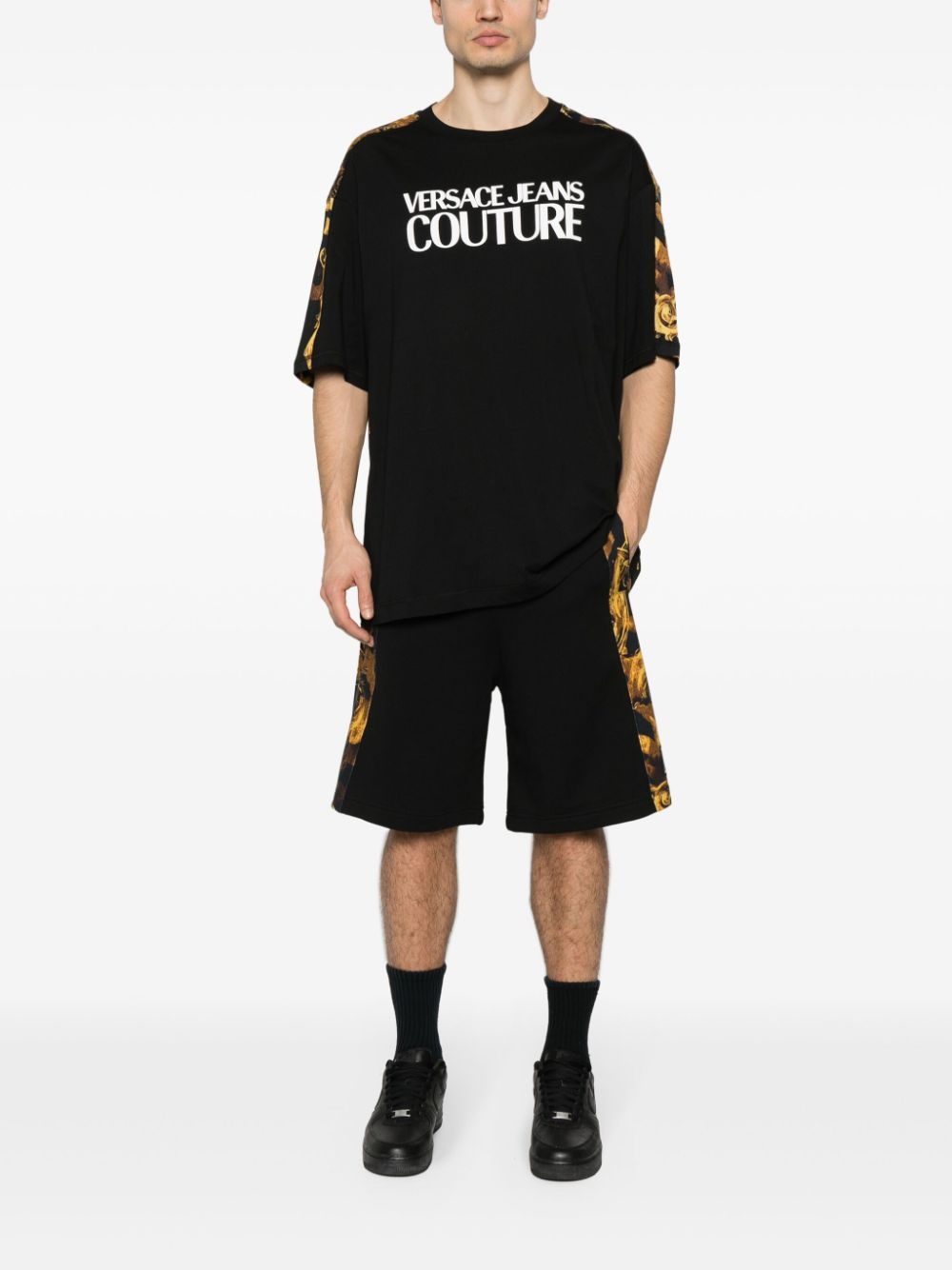Watercolour Couture-print track shorts - 2