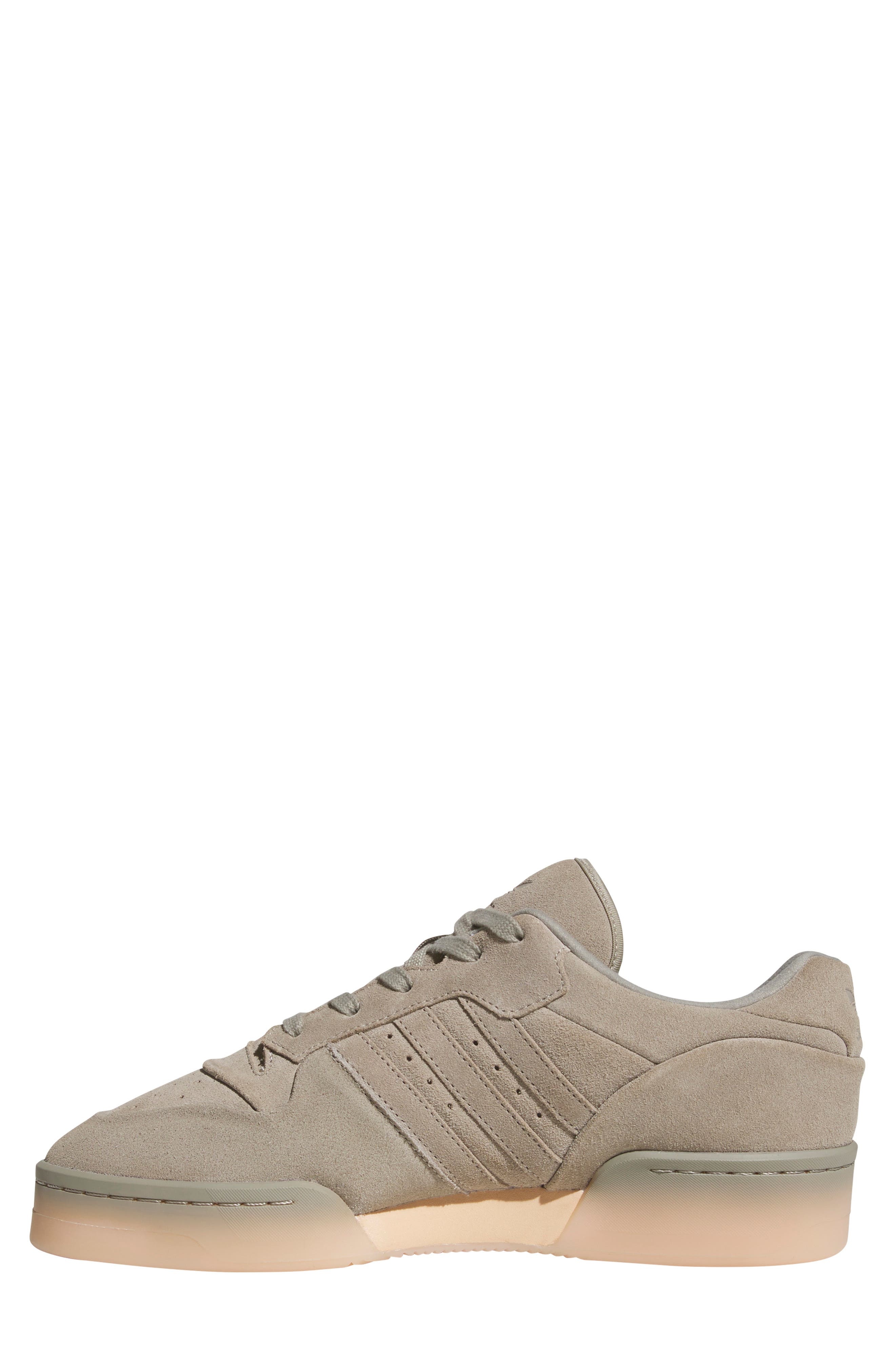 adidas Rivalry Lux Low Top Basketball Sneaker in Putty Beige/Powder Coral at Nordstrom - 6