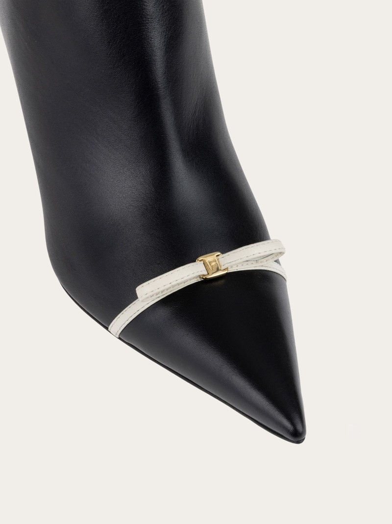 Pointed ankle boot with mini bow detail 6