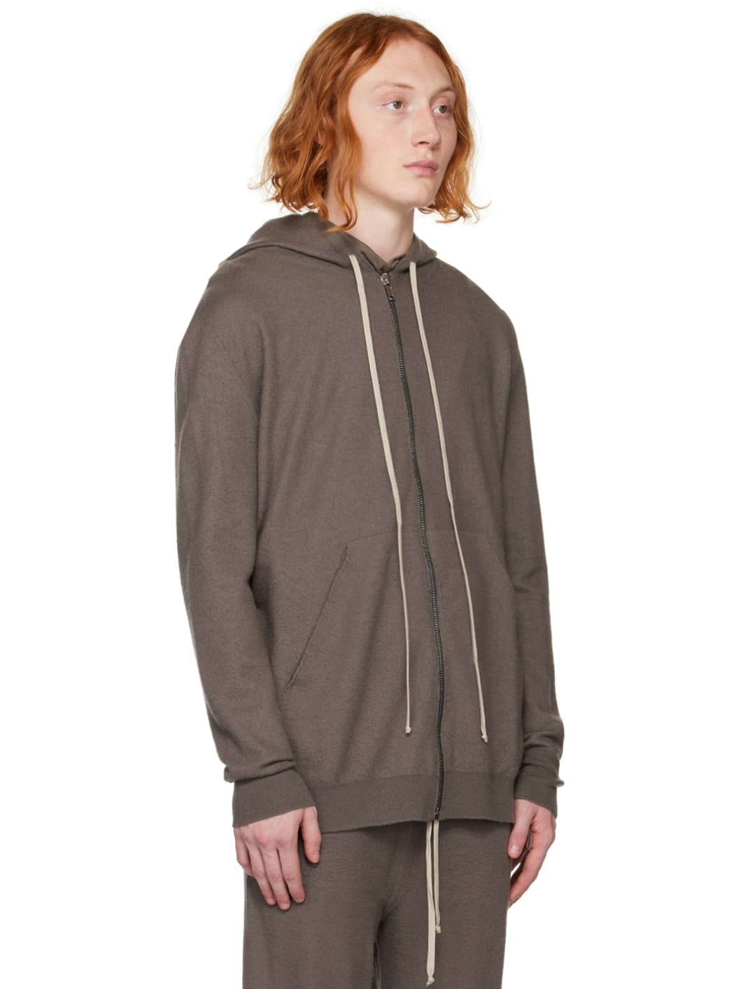 Gray Zip-Up Hoodie - 2