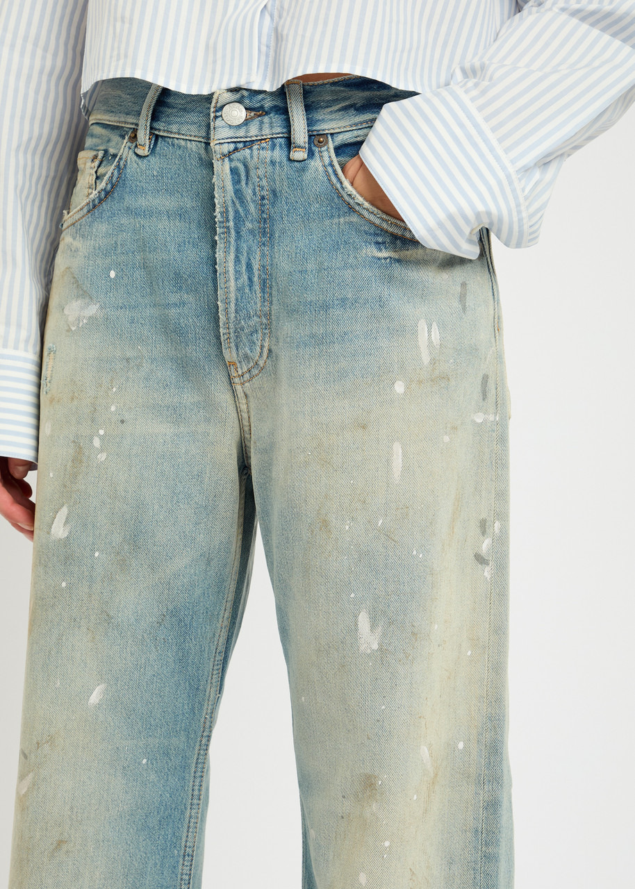 Acne Studios Paint and Dirt-effect Straight-leg Jeans - 5