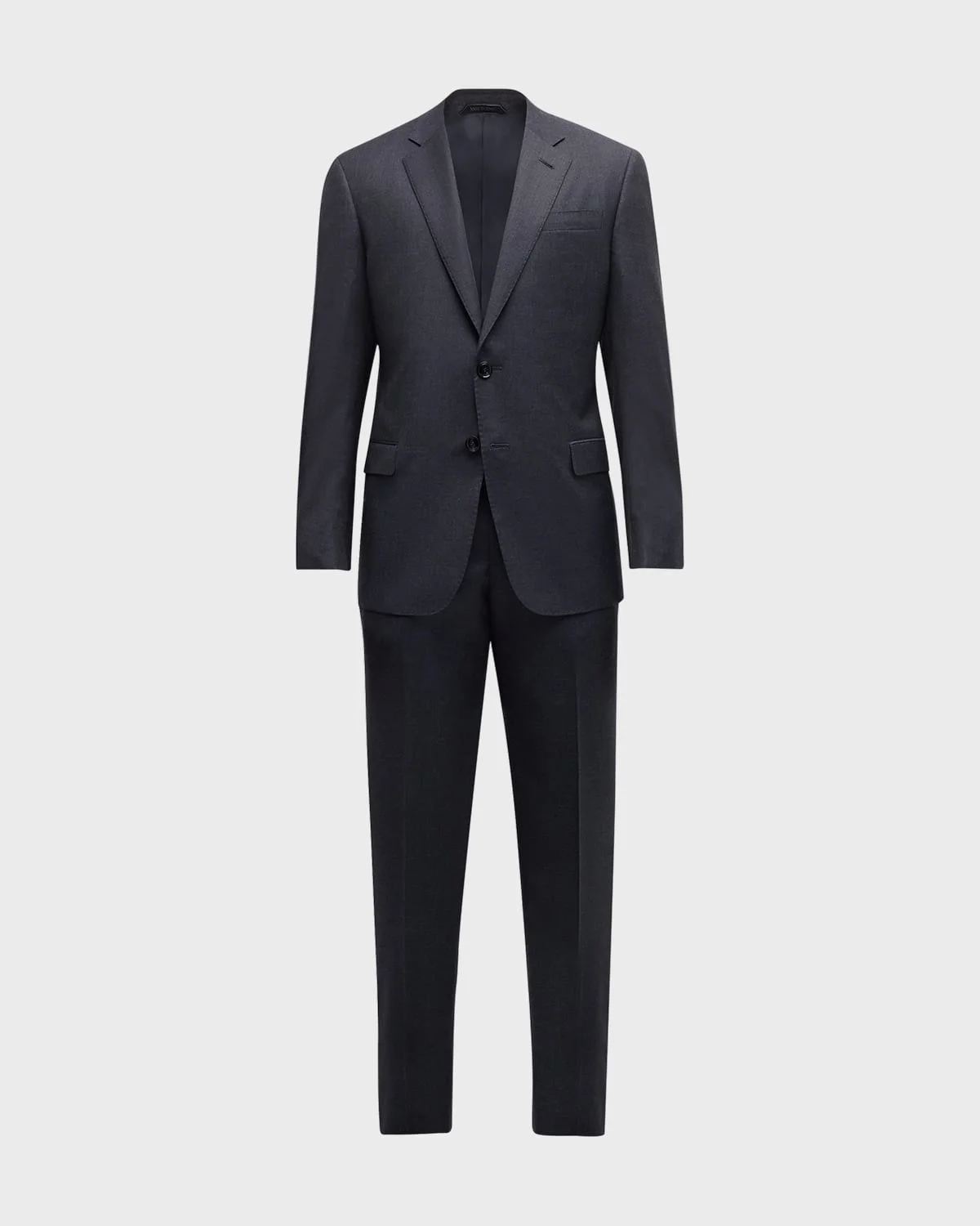 Men's Micro-Pattern Wool Suit - 1