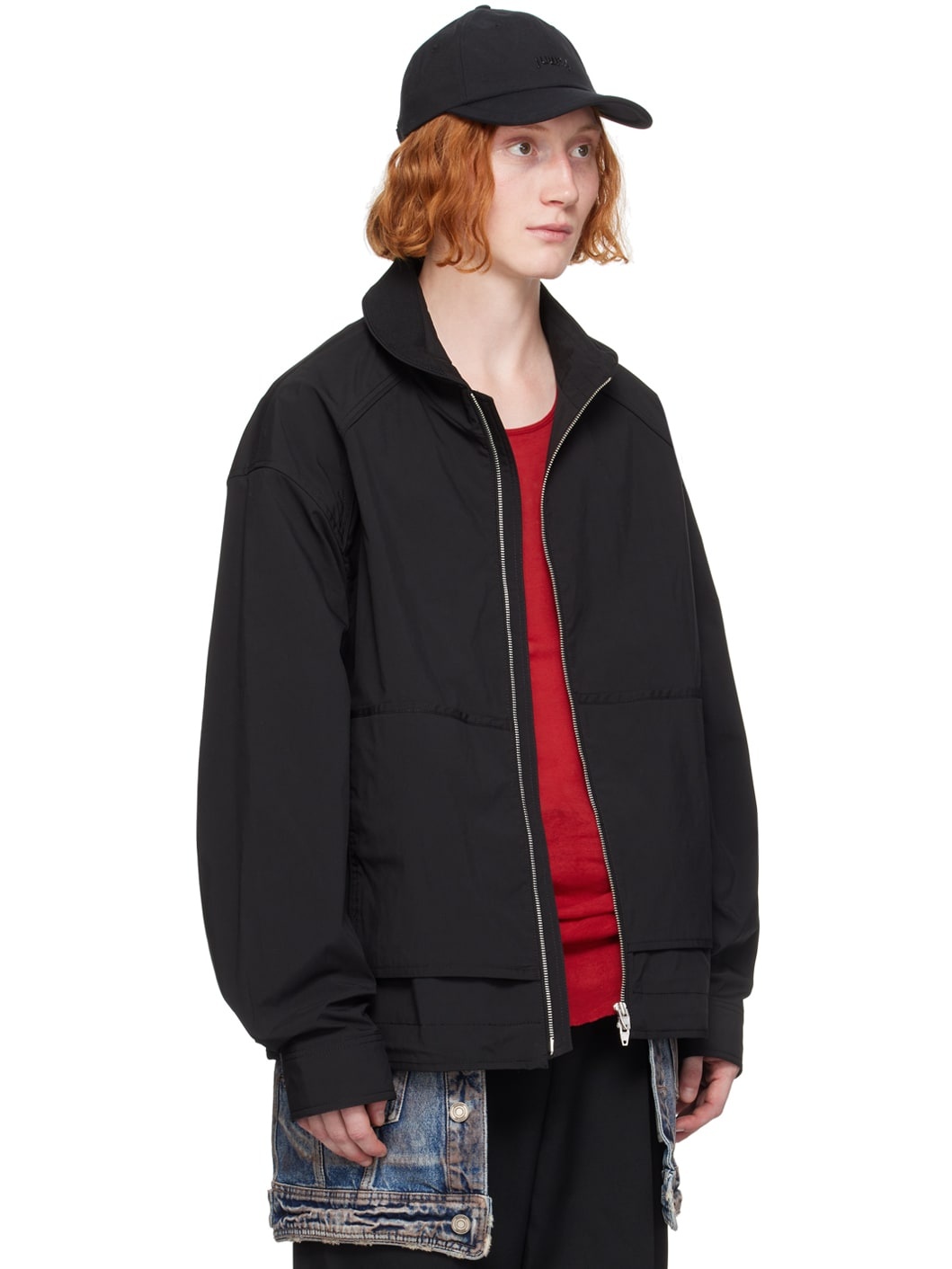 Black High Neck Jacket - 2