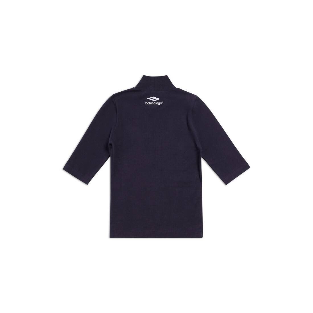 3b Sports Icon Fitted Long Sleeve Turtleneck in Navy Blue - 5