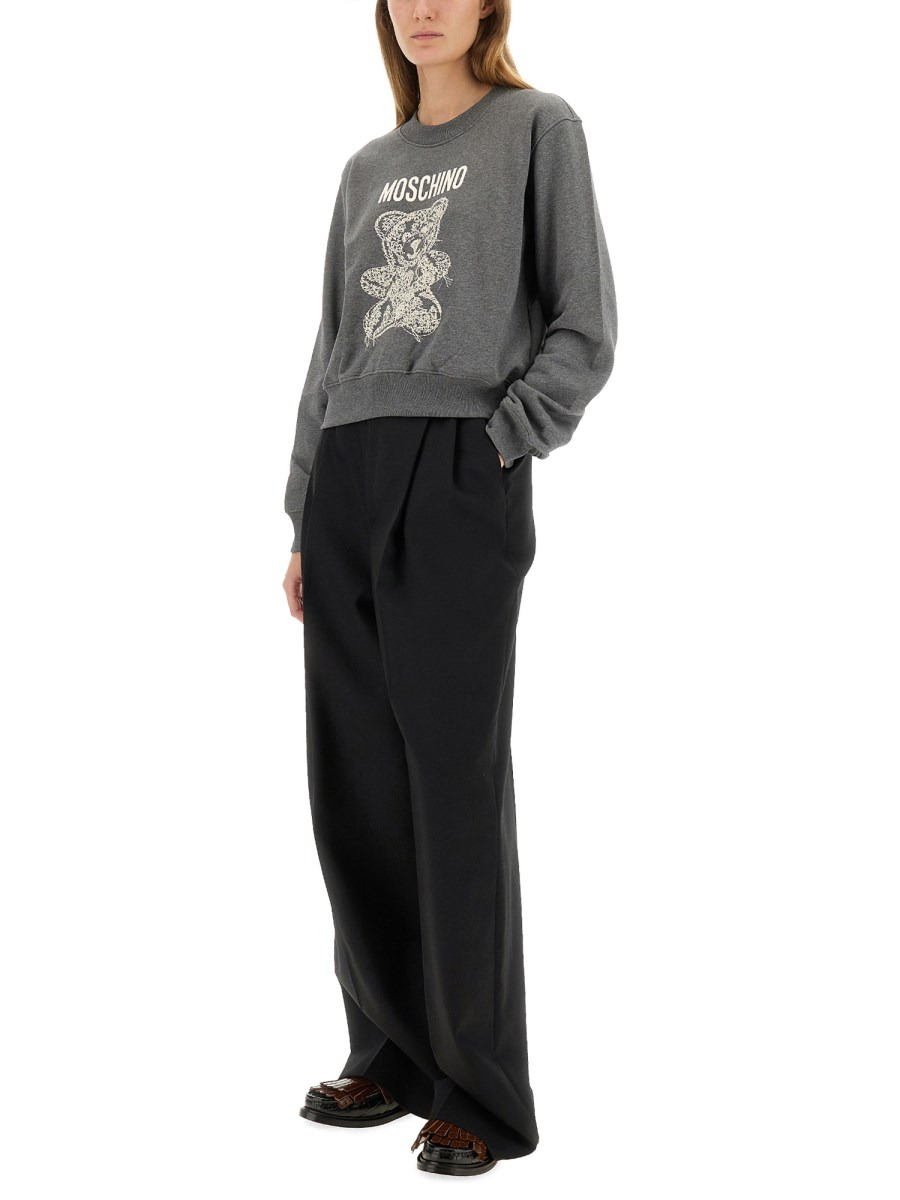 SWEATSHIRT WITH TEDDY EMBROIDERY - 2