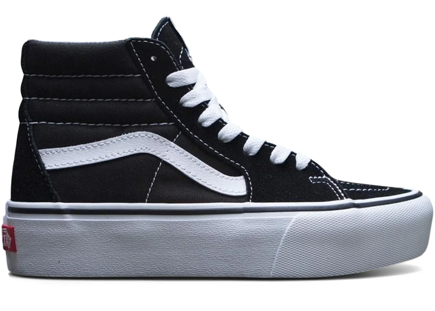 Vans Sk8-Hi Platform 2 Black True White (Women's) - 1