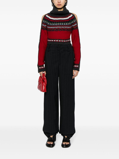 Monse high-waisted pinstripe tailored trousers outlook