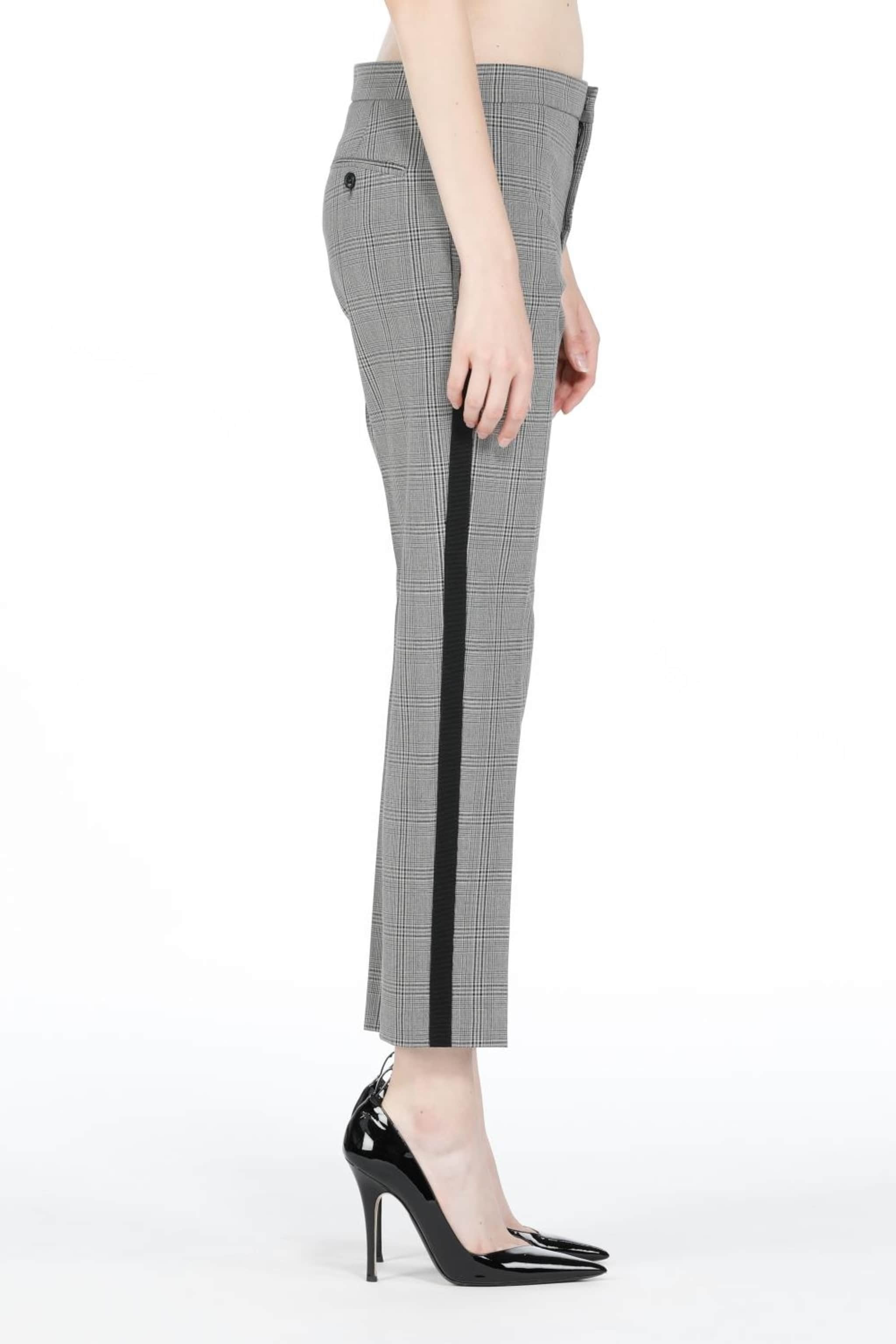 CHECKED STRAIGHT-LEG TROUSERS - 3