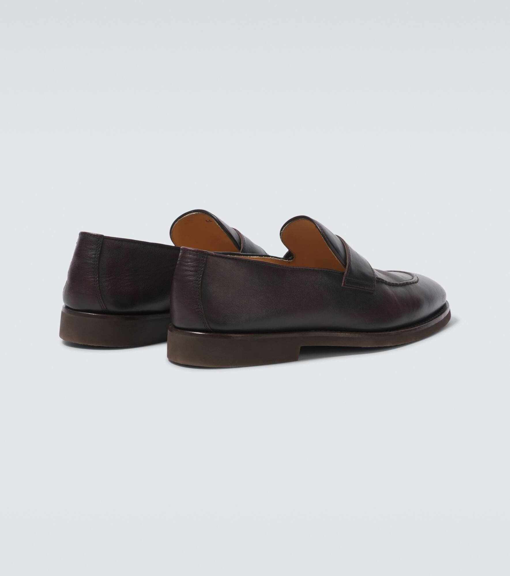 Leather penny loafers - 6