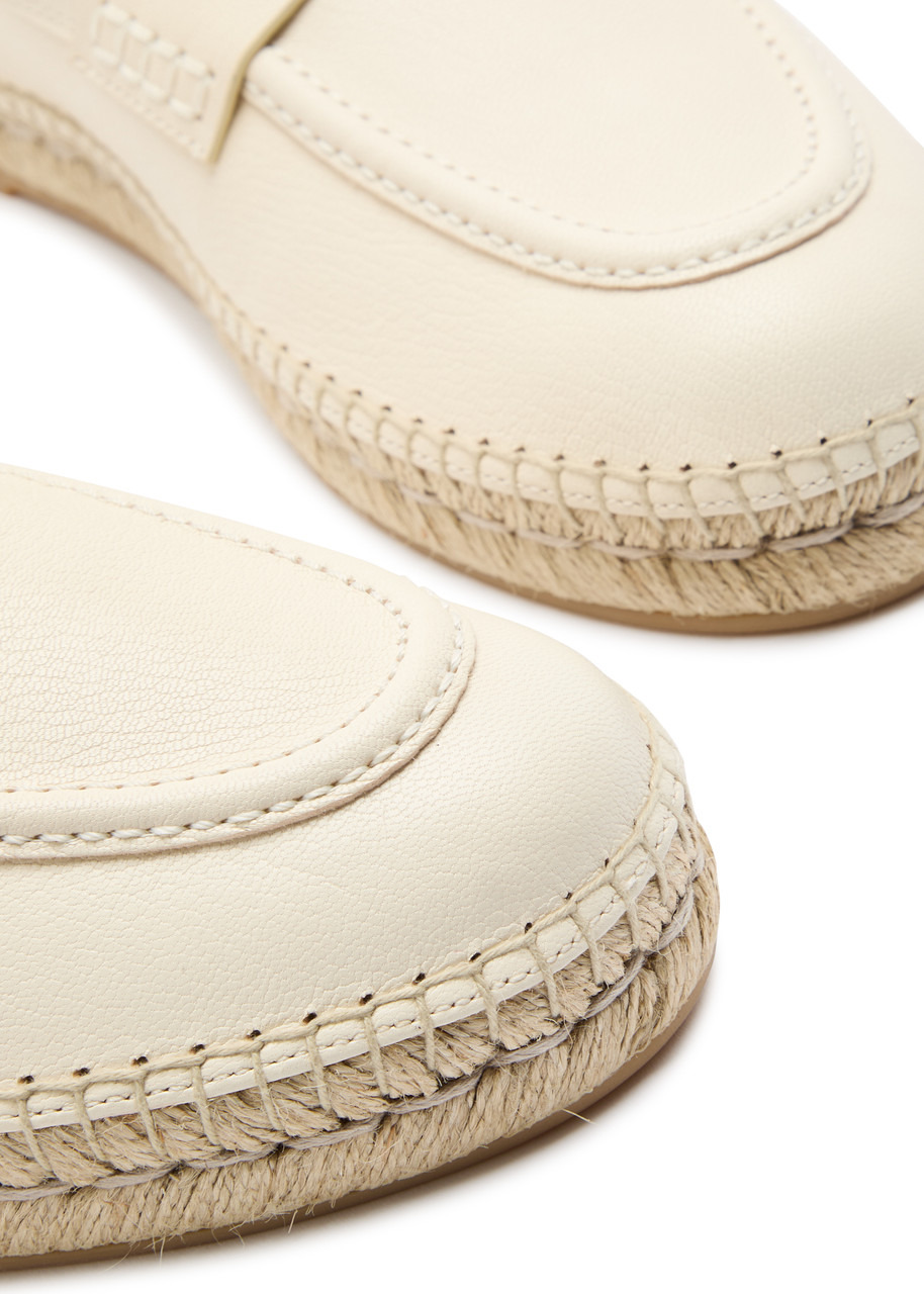 Valentino Garavani Palm Avenue Leather Espadrille Loafers - 3