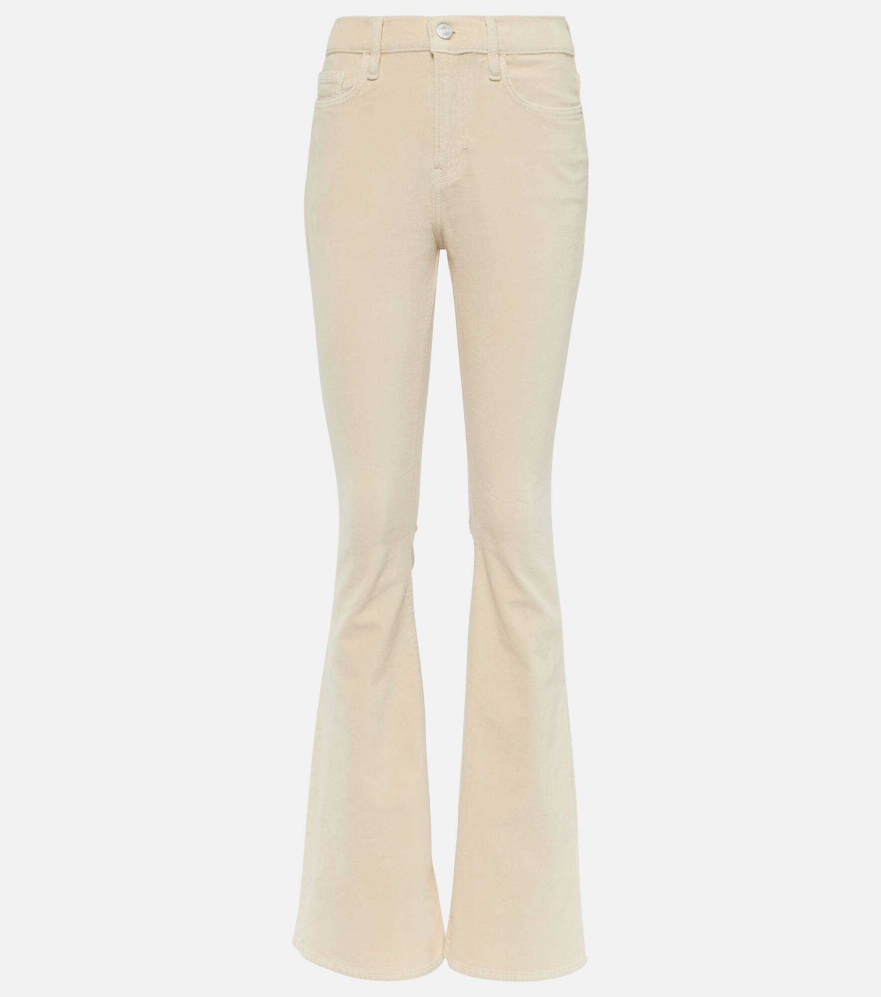 Le High Flare high-rise velvet flared jeans - 1