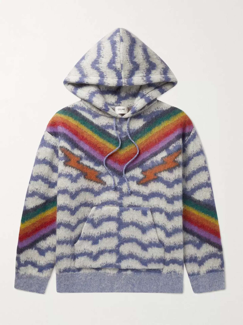 Oversized Mohair-Jacquard Hoodie 1
