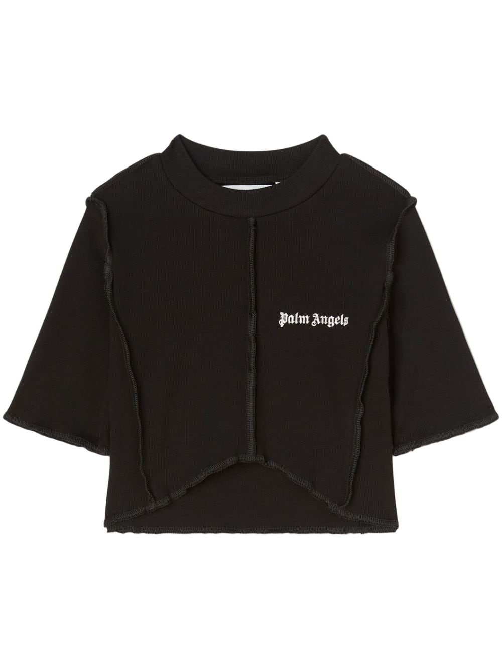 logo-print cropped top - 1