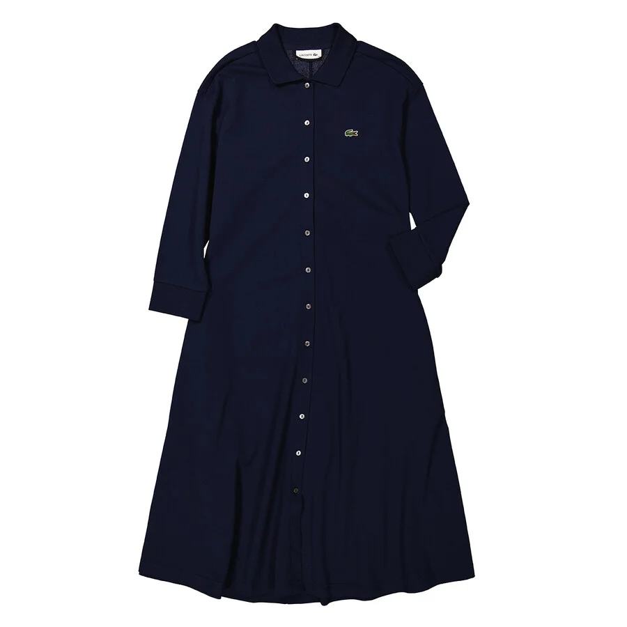 Lacoste Logo-Embroidered 3/4 Sleeve Polo Dress - 1