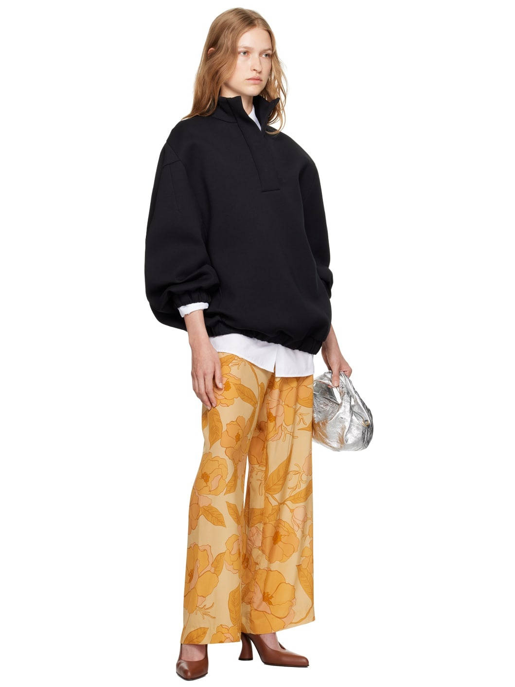 Yellow Silk Trousers - 4