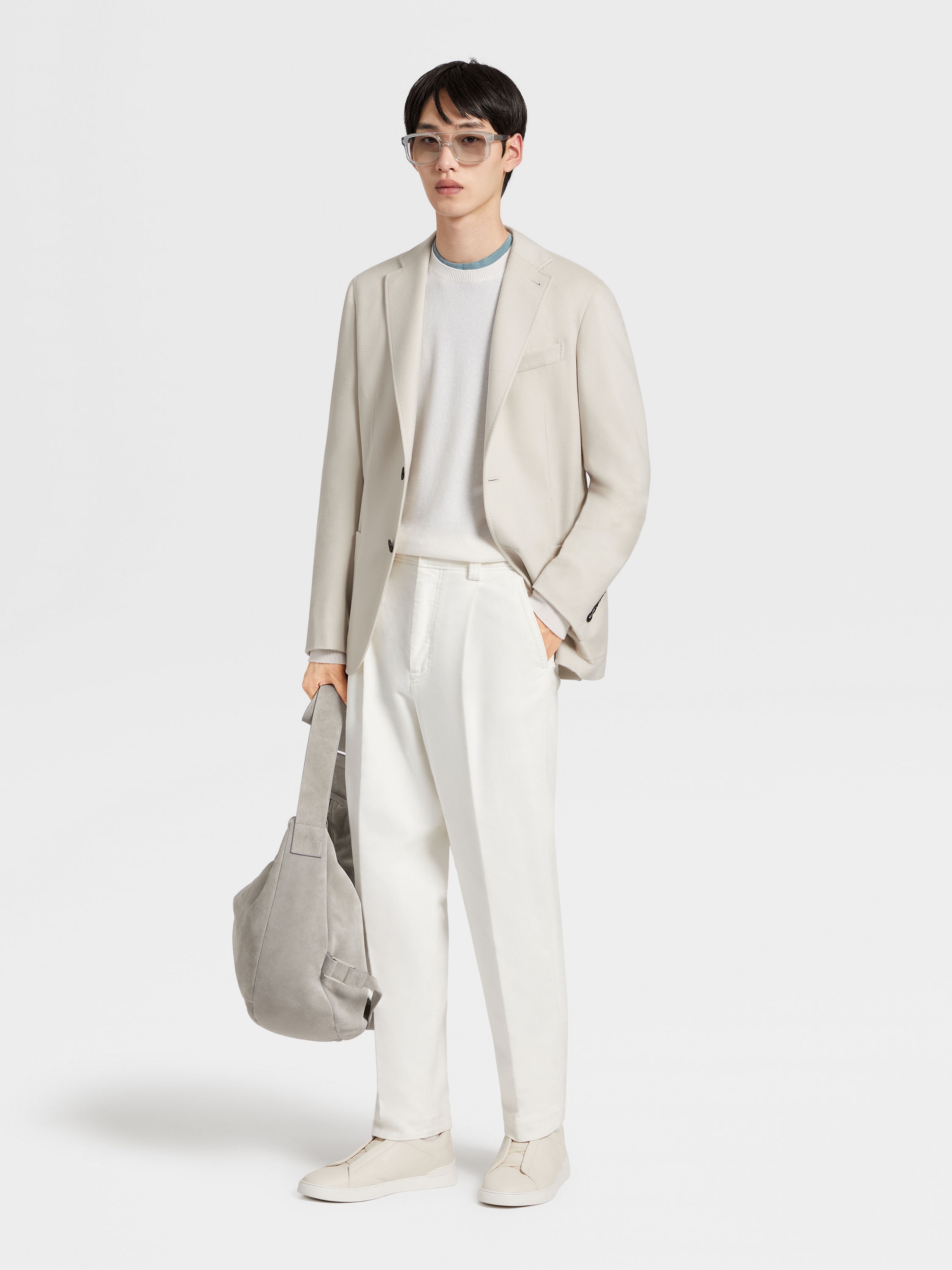WHITE OASI CASHMERE SHIRT JACKET - 2
