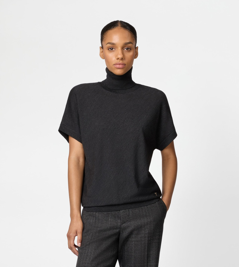 SILK BLEND TURTLENECK - GREY 3