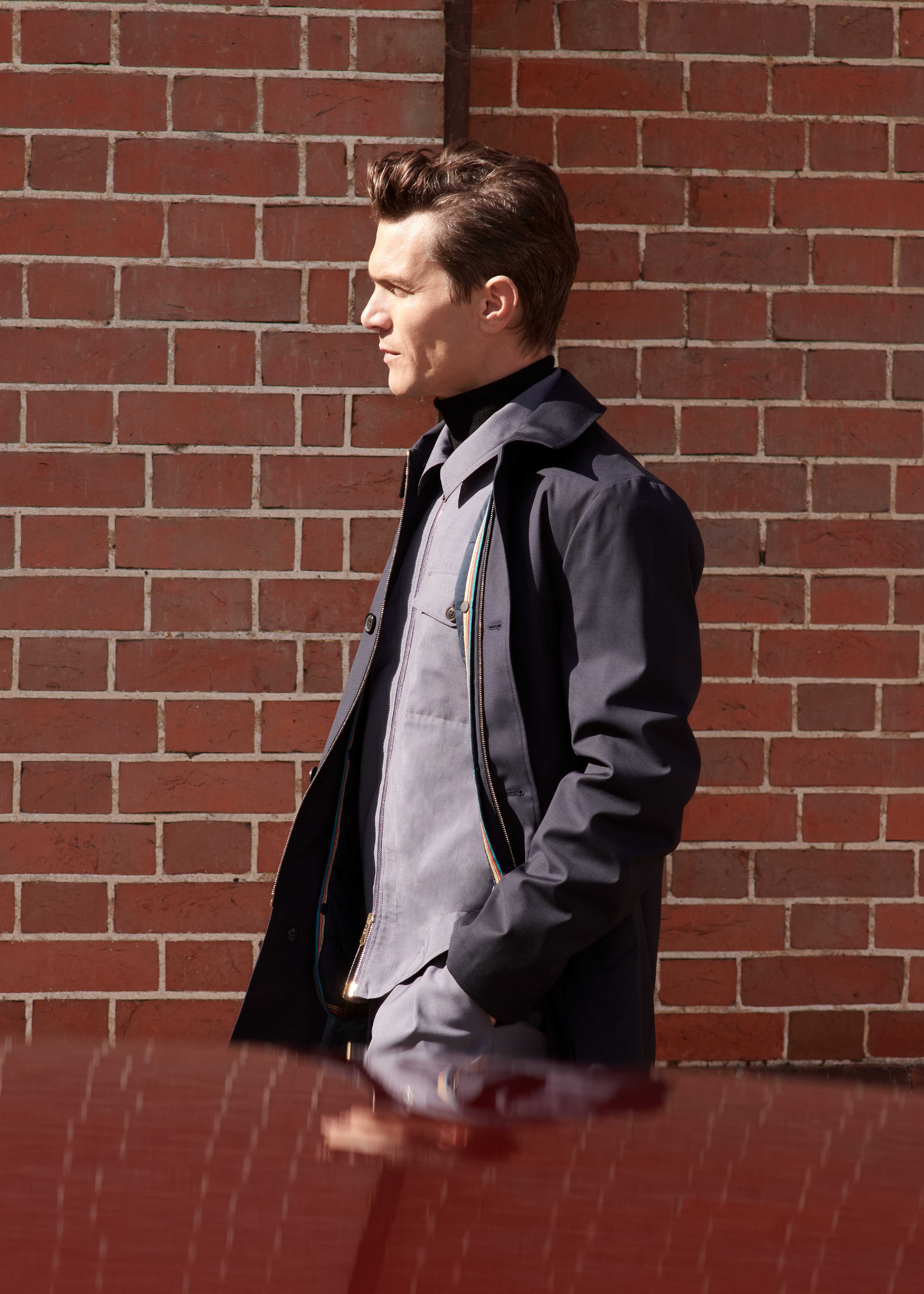 Lavender Overdyed Melange Wool Zip Jacket - 5