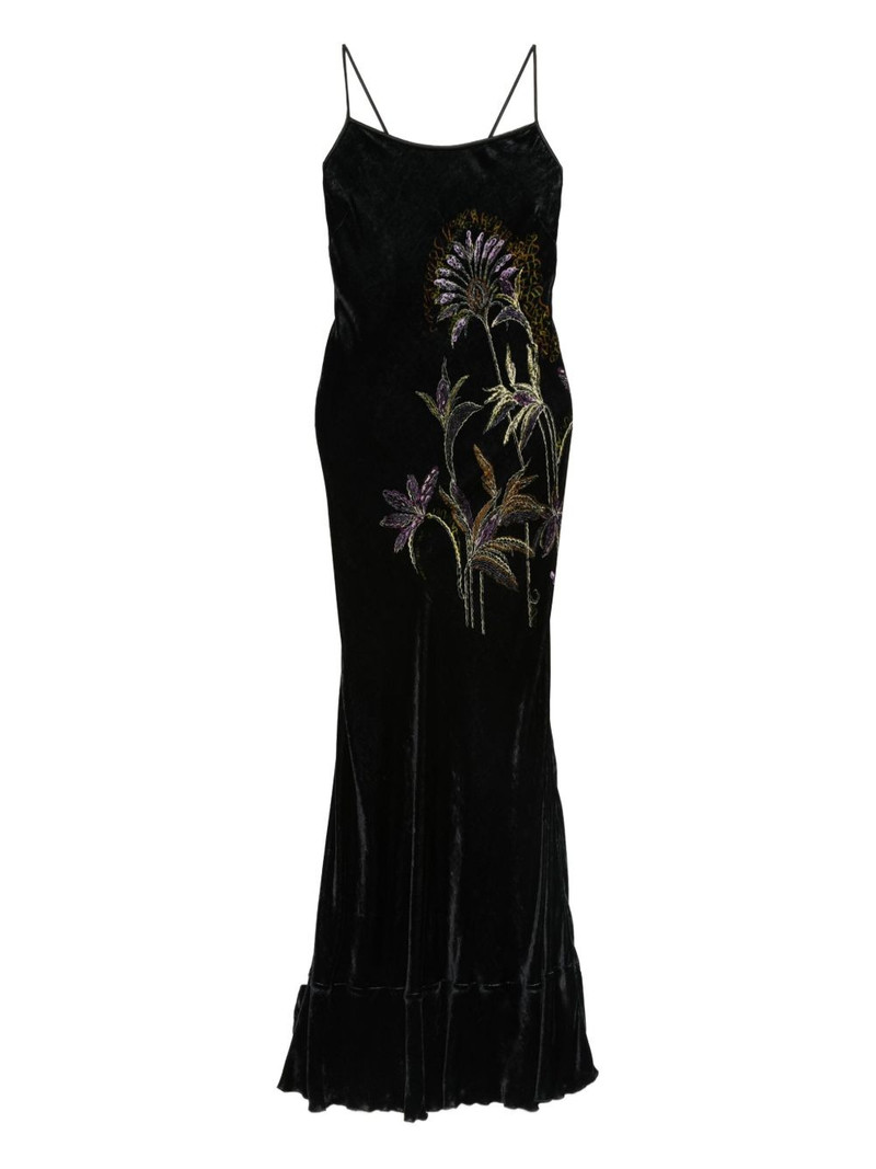 embroidered velvet dress 1