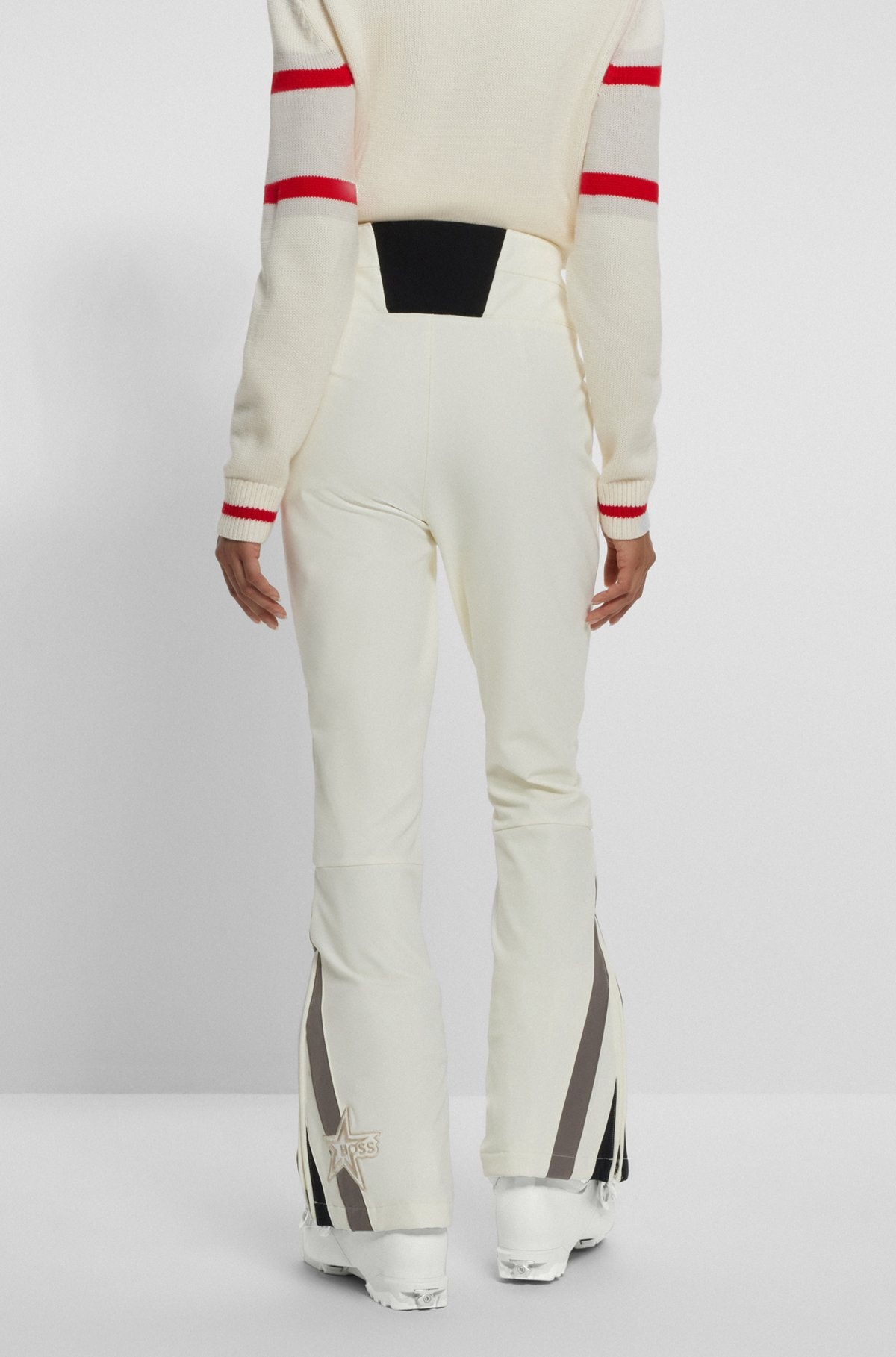 BOSS X PERFECT MOMENT SKI TROUSERS WITH STRIPES AND BRANDING - 4